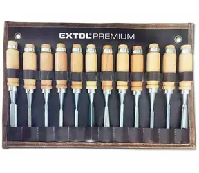 Extol- Premium Meißel-Schnitzset 12-teilig | Länge 200 mm | CrV 