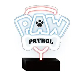 Paw Patrol Dekoratives LED-Neon auf Ständer - Logo / USB-Stromversorgung 1,5 m / 20-30 lm