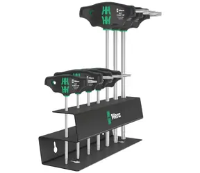 Wera 467/7 TORX HF Set 2 / TORX-Quergriff-Schraubendreher-Satz mit Haltefunktion / 7-teilig