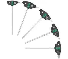 Wera 454/5 HF SHK Set 1 / Hex- PLUS Quergriff-Schraubendreher-Satz mit Haltefunktion / 5-teilig