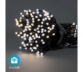 Nedis Weihnachtsbeleuchtung SmartLife / Lichterkette / WLAN / Warm- bis Kaltweiß / 100 LEDs / 10,0 m / Android & iOS