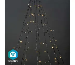 Nedis Weihnachtsbeleuchtung SmartLife / Baum / WLAN / Warmweiß / 200 LEDs / 20,0 m / 10 x 2 m / Android & iOS