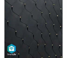 Nedis Weihnachtsbeleuchtung SmartLife / Netzwerk / WLAN / Warmweiß / 280 LEDs / 3,00 m / 3 x 2 m / Android & iOS