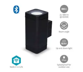 Nedis Außenleuchte Smartlife / 760 lm / Bluetooth / 8,5 W / / 2700 - 6500 K / ABS / Android & iOS