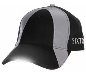 SIXTOL B-CAP SAFETY 25lm schwarz / Reflektierende Kappe mit LED-Licht / wiederaufladbar / USB / Einheitsgröße 