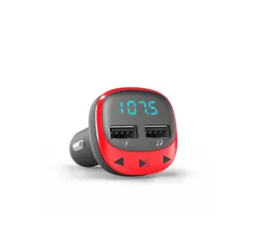 Unverpackt - Energy sistem Autoradio rot / FM-Transmitter / LED-Anzeige / 5 V | 3,1 A / 2x USB / BT / MP3 / FM / MicroSD