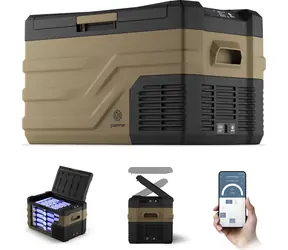Ausgepackt - Peme Quest 30 Storm Sand / Autokühlschrank / 26,8 Liter / CAR FRIDGE FREEZER Anwendung / Ausgepackt