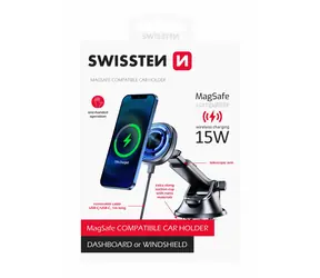 Ausgepackt - Swissten 65010610 schwarz / Magnetische Armaturenbretthalterung / MagSafe-Halterung / ausgepackt
