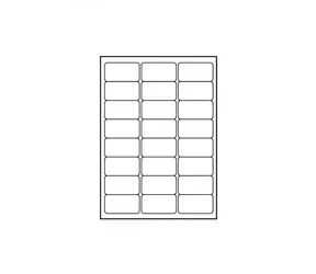 Logo -Etiketten 68 mm x 36 mm, A4, matt, weiß, 24 Etiketten, 140 g/m2, 25er-Pack, für Tintenstrahl- und Laserdrucker