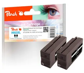 Peach wiederaufbereitete alternative Patrone HP 953XL (L0S70AE) TwinPack schwarz / 2x59 ml / neuer Chip