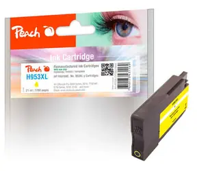 Peach wiederaufbereitete alternative Patrone HP 953XL (F6U18AE) gelb / 21 ml / neuer Chip