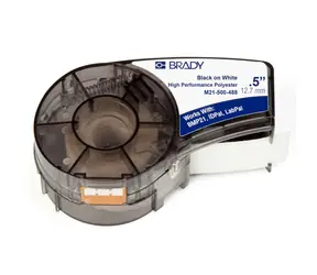 BRADY BMP21-Serie Markierungsband / schwarz-weiß / 6,4 m x 12,7 mm / strapazierfähig / für BMP21, LABPAL und IDPAL