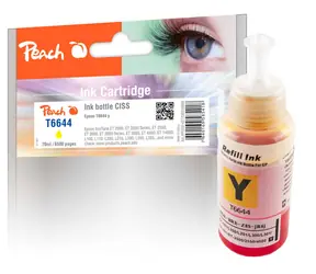 Peach T6644 alternative Tinte gelb / für Epson L1455 & L605 & L655 & EcoTank ET-4550 & L1455 / 70 ml 