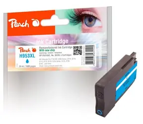Peach Alternativpatrone HP 953XL (F6U16AE) blau / 20 ml