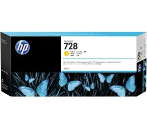 HP F9K15A Originalpatrone 728 (300 ml) gelb / DesignJet T730&T830 / 300 ml