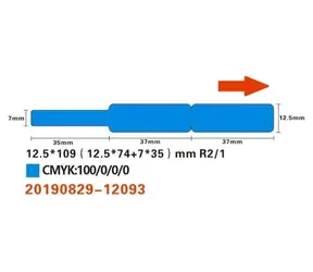 Niimbot Kabeletiketten 12,5 x 74+35 für D11 und D110 blau