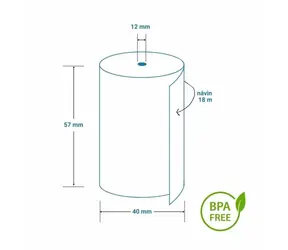 Thermoscheibe 57x40/12mm/18m verpackt zu 10 Stück