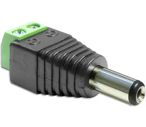 DeLock Adapter DC 2,1 x 5,5 mm Stecker > Klemmenblock 2 Pins
