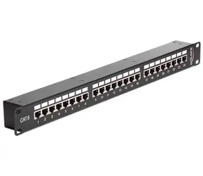 DeLock 19-Zoll-Kupplungs-Patchpanel 24 Port Cat.6