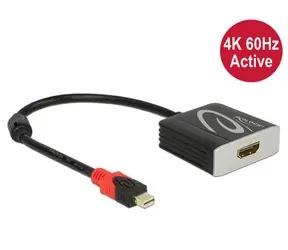 DeLock Mini DisplayPort 1.2 Stecker > HDMI Buchse 4K 60 Hz aktiv