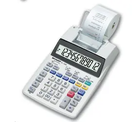 Sharp EL-1750V weiß / Taschenrechner mit Aufdruck