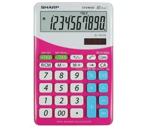 Sharp EL-M332BPK pink / Tischrechner / zehnstellig