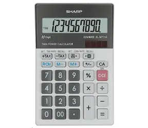 Sharp EL-M711GGY silber / Tischrechner / zehn Ziffern