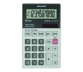 Sharp EL-ELW211GGY grau / Tischrechner / zwölfstellig / Geschenkbox