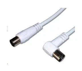 PremiumCord TV-Kabel M - F Stecker 90° 2m / 75 Ohm 