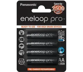 Panasonic Eneloop Pro Akku AA 2500 mAh / Ni-MH / 4 Stück / Blister