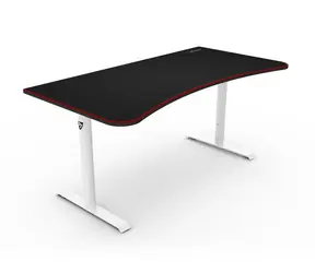 Arozzi ARENA Gaming Schreibtisch schwarz und weiß / L: 160cm / B: 71-82cm / H: 71-81cm