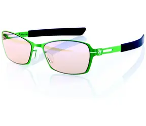 Arozzi VISIONE VX-500 Gaming-Brille grün-schwarzer Rahmen / bernsteinfarbenes Glas