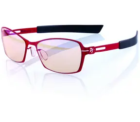 Arozzi VISIONE VX-500 Gaming-Brille rot-schwarzer Rahmen / bernsteinfarbenes Glas