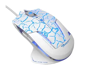 E-BLUE Mazer Pro Weiß / Optische Gaming-Maus / 2500 DPI / 6 Tasten / 1 Rad / Kabelgebunden (USB)