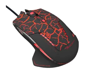 E-BLUE Mazer Pro (EMS600BKCA-IU) schwarz-rot / Optische Gaming-Maus / 2500DPI / 6 Tasten / 1 Rad / kabelgebunden (USB)