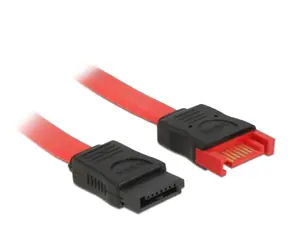 DeLock Verlängerungskabel SATA 6 Gbit/s Stecker auf SATA Buchse / 20 cm / rot