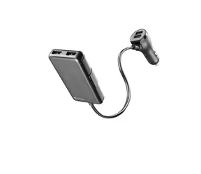 CellularLine Autoladegerät mit 4 x USB / 7,2 A / schwarz