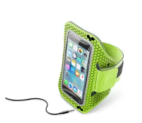 CellularLine Sports Neoprenhülle ARMBAND RUNNING / für Smartphones bis 5,2" / Lime