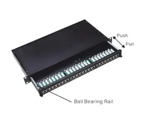 DATACOM Patchpanel CAT5E 24p. / 1HE / STP / 19" / schwarz / verbindlich