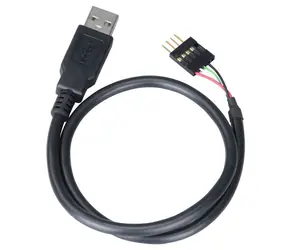 Akasa Kabel externer USB zu internem USB-Anschluss / ext. USB (A) - intern 4-polig an Bord / 40 cm