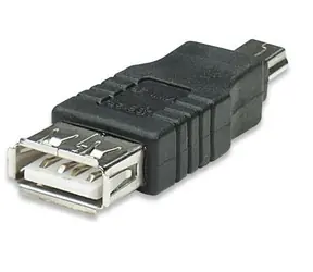 Manhattan Hi-Speed USB-Adapter A-Buchse auf Mini-B-Stecker / Schwarz