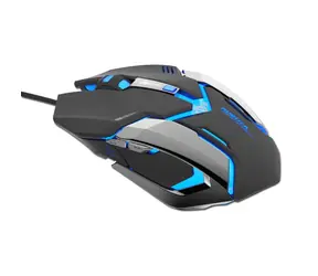 E-BLUE Maus Auroza Gaming (MMEBE39UG40R) schwarz / Gaming / optisch / 4000DPI / 6tl. / 1 Rad / kabelgebunden (USB)