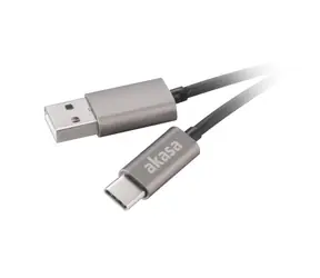 Akasa -Kabel USB2.0 Typ-A auf Typ-C grau / 100 cm