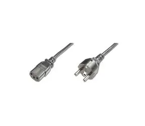PremiumCord Netzkabel 230V, Länge 2m CEE7 gerade/IEC C13