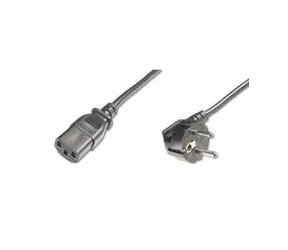 PremiumCord Netzkabel 240V, Länge 1m CEE7 rechteckig/IEC C13