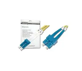 Digitus Glasfaser-Patchkabel, LC auf SC, Singlemode 09/125 µ, Duplex-Länge 1 m