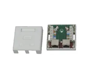 STP-Doppelbuchse für die Aufputzmontage - 2 x RJ45