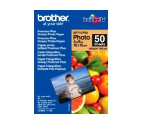 Brother Fotopapier BP71GP50, 50 Blatt, 10x15cm Premium Glossy, 260g