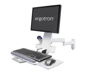 Ergotron 200 Series Combo Arm weiß / Wandhalterung für LCD, Tastatur und Maus