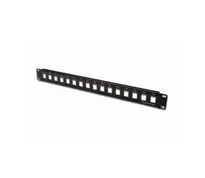 Digitus Blank Patch Panel, 16 Port, ungeschirmt, 1HE, schwarz